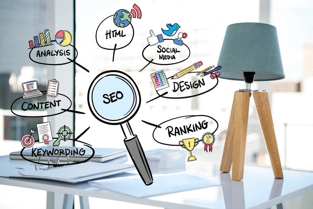 diagram seo strategy keywords concepr